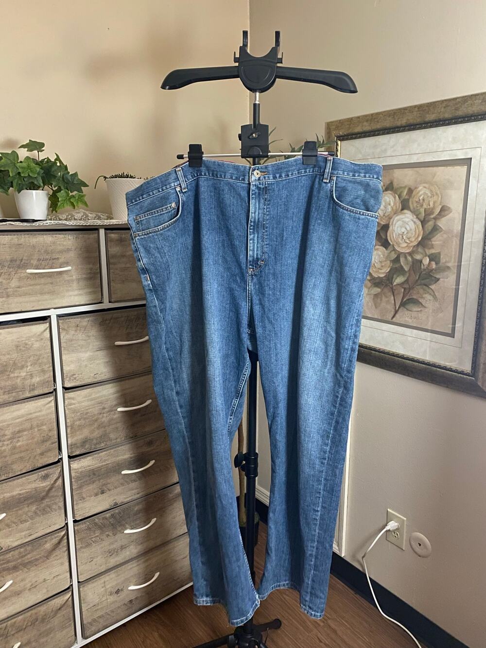 Roundtree & Yorke Authentic Denim Men’s Jeans 52x32 Blue Big & Tall Relaxed